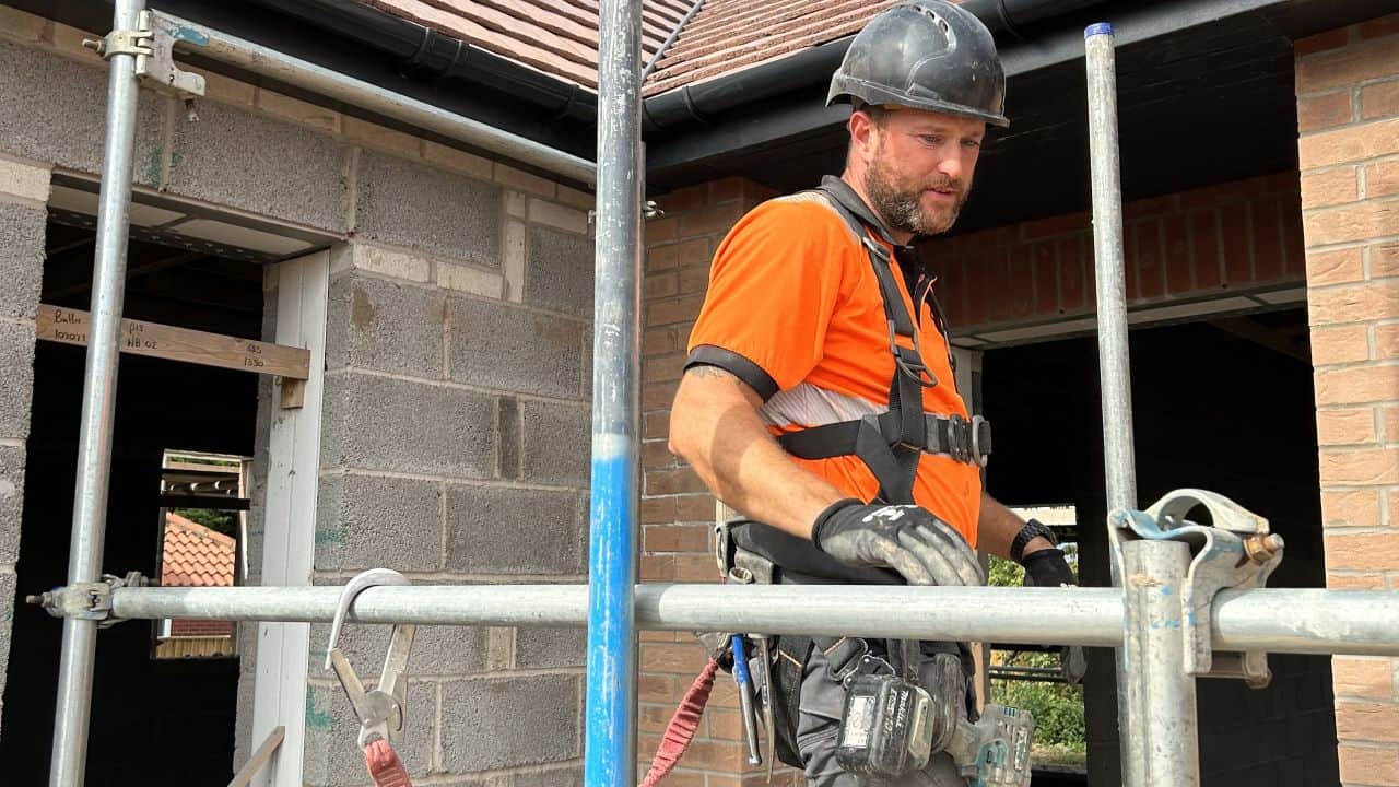 Grey Wolf Scaffolding man working
